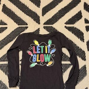Place Black 'Let It Glow' Long Sleeve Tee